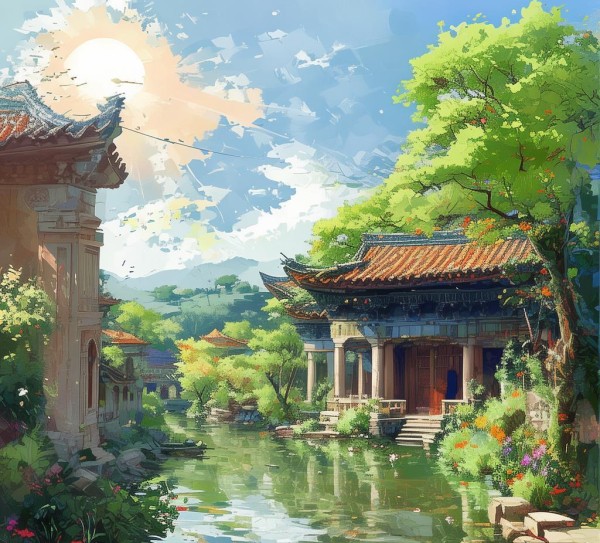朔州数字油画，艺术与自然的和谐