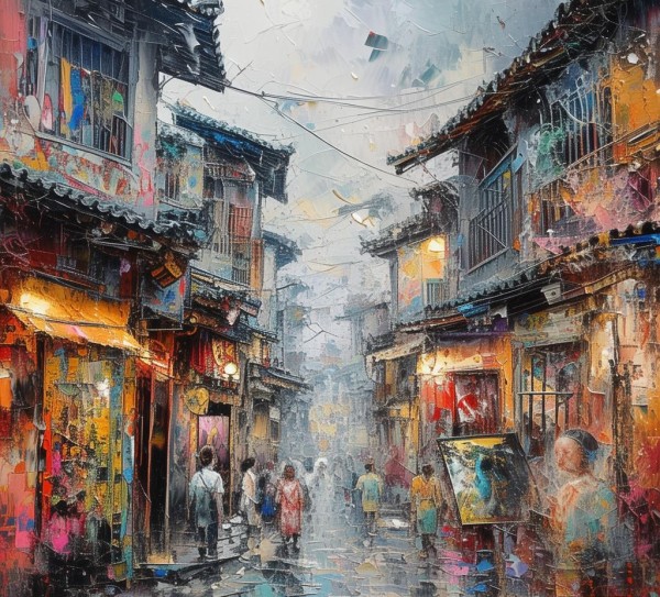 固镇数字油画，艺术与生活对话