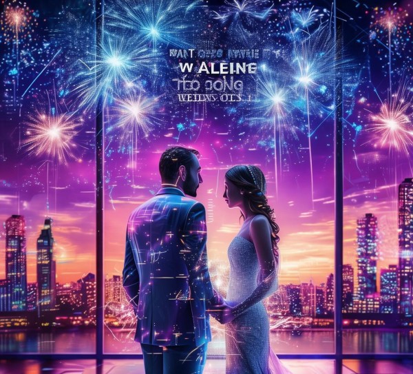 婚礼海报,数字化与科技的完美结合 婚礼海报,数字化与科技的完美结合