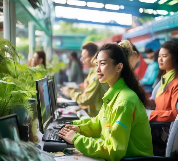 主题，东南亚跨境电商物流客服，保障贸易畅通的绿色力量