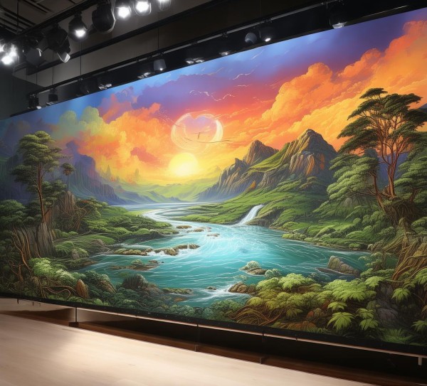 新泰数字油画艺术与自然结合展