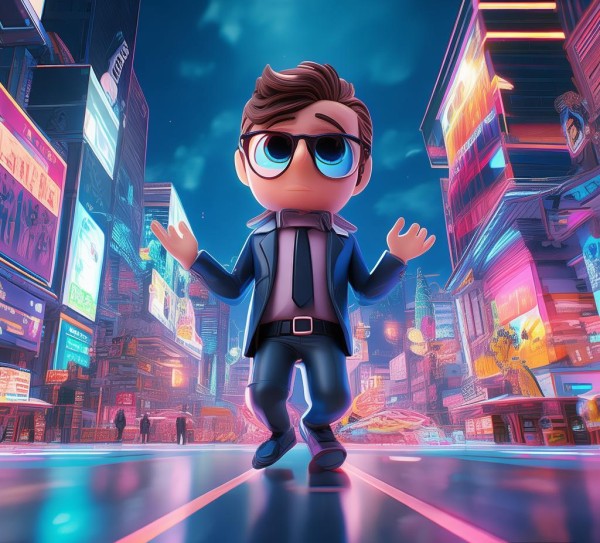 商务小人，动态3D创意艺术