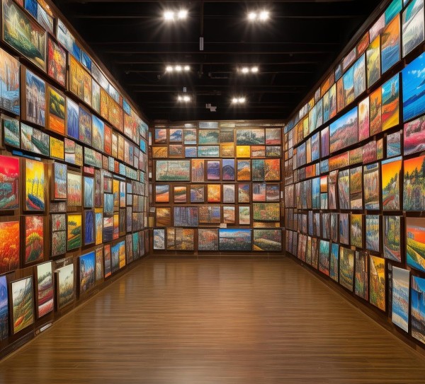 莱州数字填色油画展，视觉盛宴