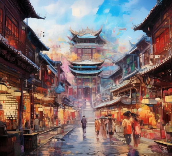 开封市数字油画，历史回响与创新艺术展