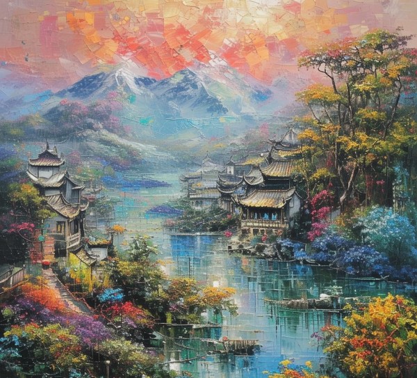 孟州数字油画，视觉盛宴中的创新艺术