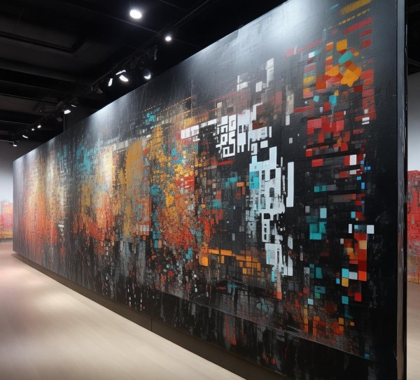 223石家庄黑色数字油画展，数字艺术与传统艺术的融合与突破
