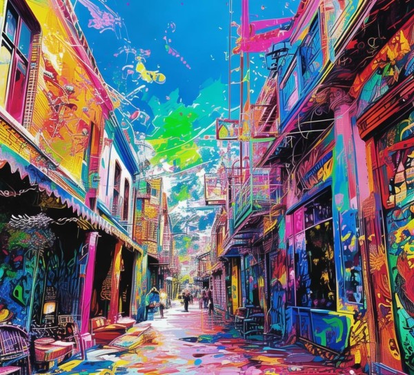 数字油画，观前街的艺术之旅