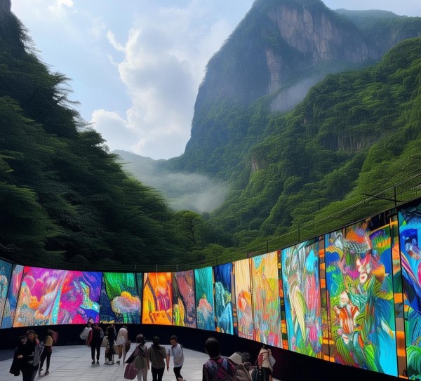 邓州市数字油画展会在太白山