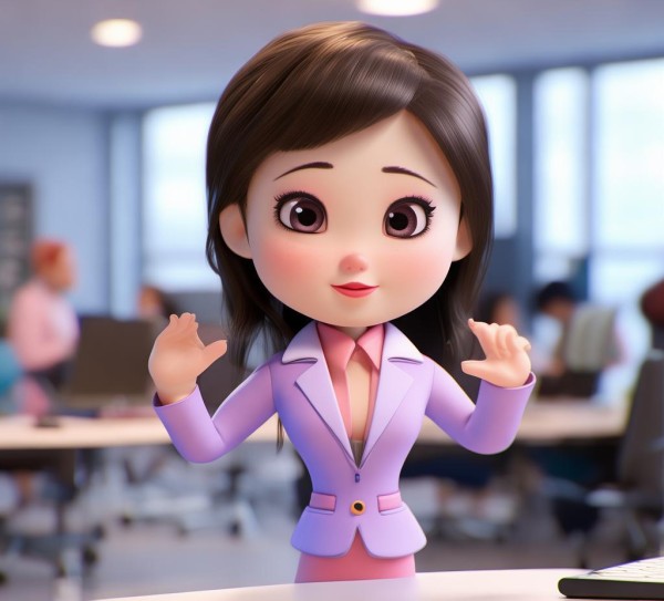 萌 either you or me 女商务图表情包可爱动态