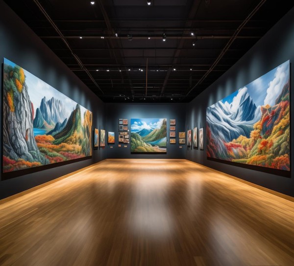 龙山数字油画展，视觉盛宴，艺术之美