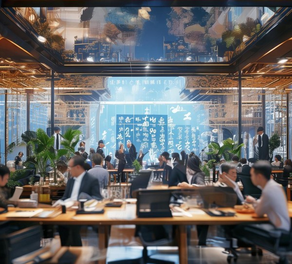 中式商务动态背景图，提升商务氛围的视觉盛宴
