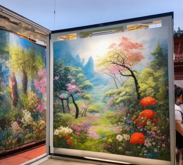 东阳数字油画展，画在东阳的春天
