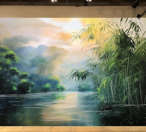彭水数字油画展，一幅诗意的画作