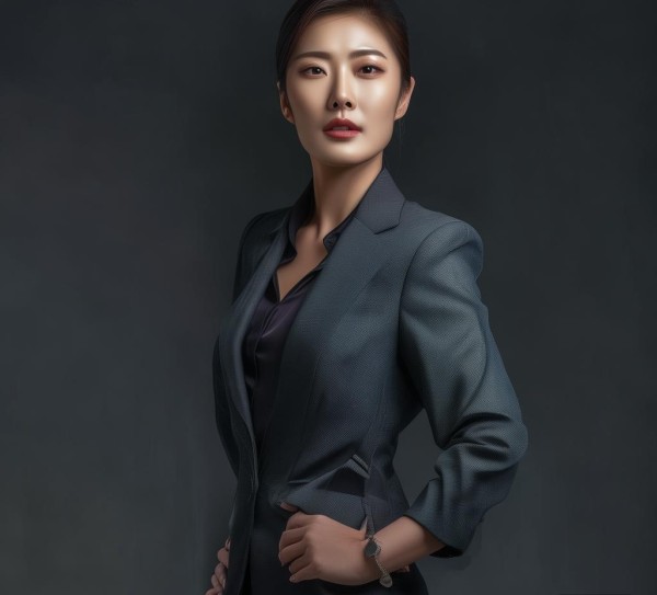 商务美女免抠动态，职场中的完美女性