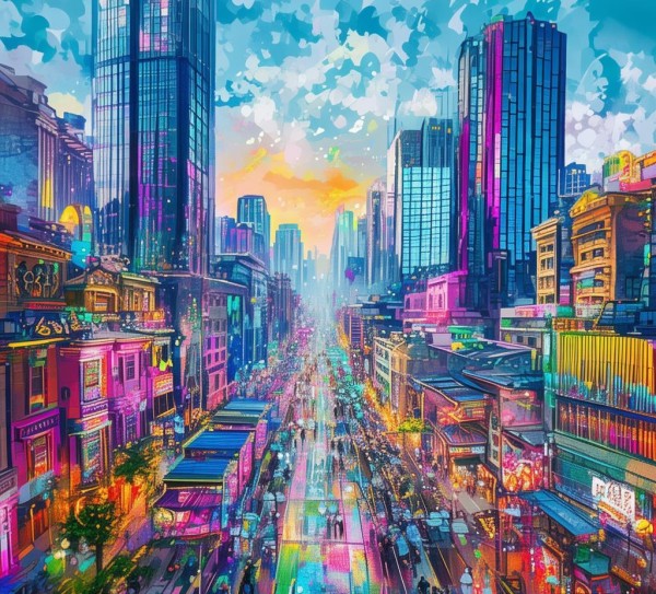 郑州城市数字油画展