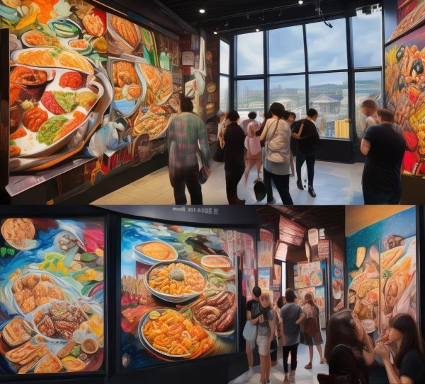 乐清数字油画展,美食与艺术的碰撞 乐清数字油画展,美食与艺术的碰撞