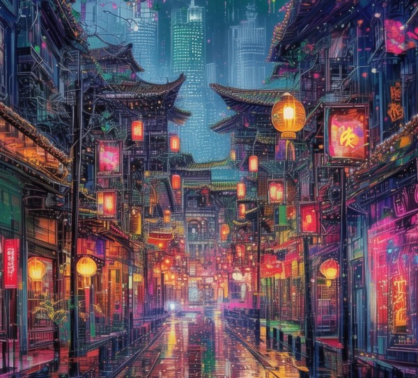 天津，千年文明的瑰宝，数字艺术的璀璨绽放—exploring the Rise of Digital油画 in天津