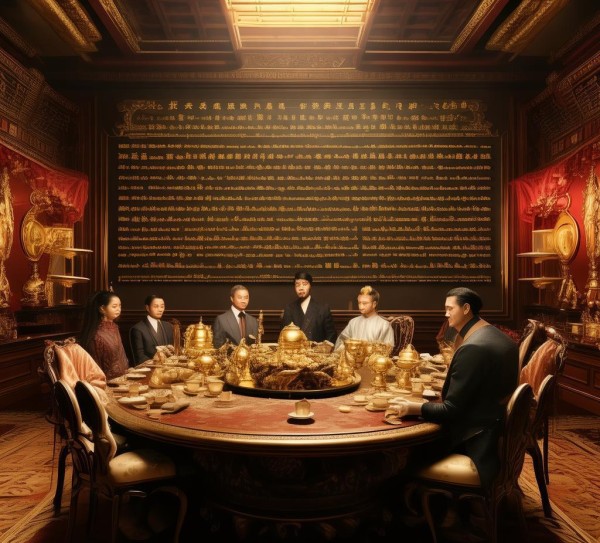 传统商务的会议与茶会黄金行业清单