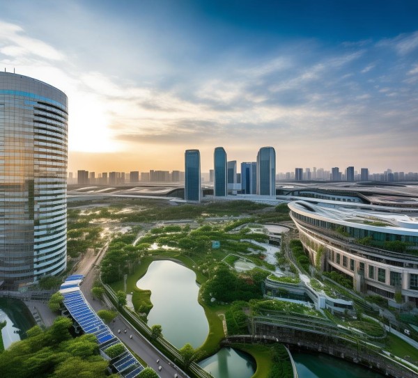 大连空港商务区，经济与生态的完美结合