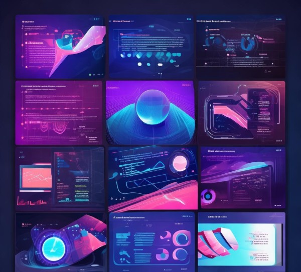 商业 dynamic slides template，未来预测与决策的视觉指南