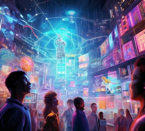 数字展会海报，科技与未来创新的视觉盛宴