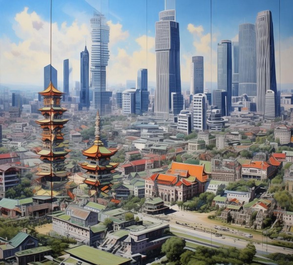 武汉建筑数字油画，从历史到现代的艺术之旅