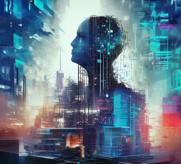 数字与现实创新，未来与现实的碰撞海报设计解决方案