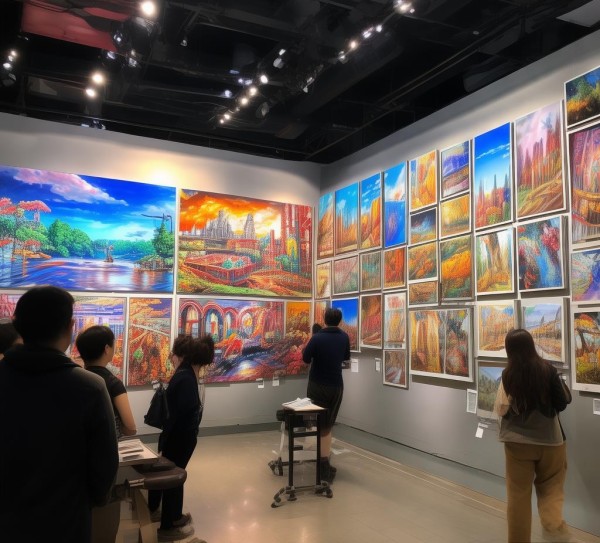 洋县数字油画展，视觉盛宴