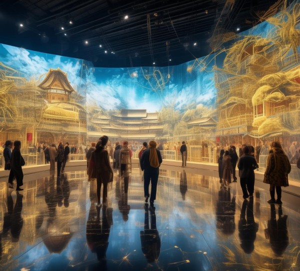 巩义数字油画展，golden year of culture and technology